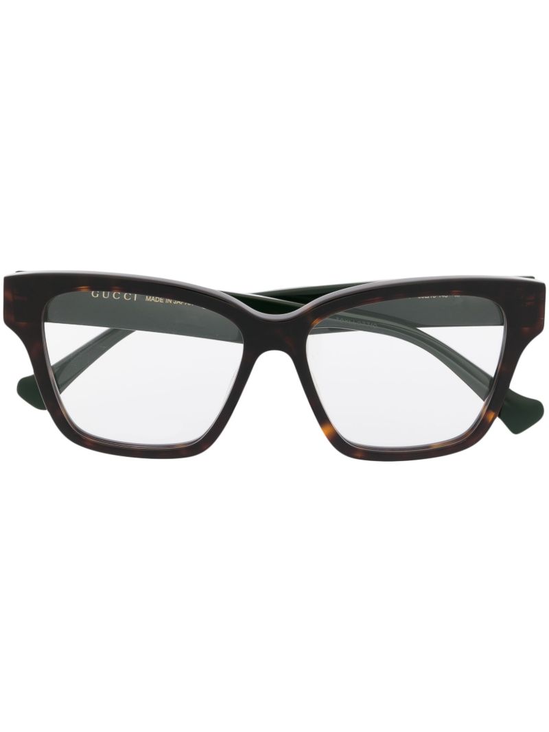 Brown Tortoiseshell Square-frame Glasses