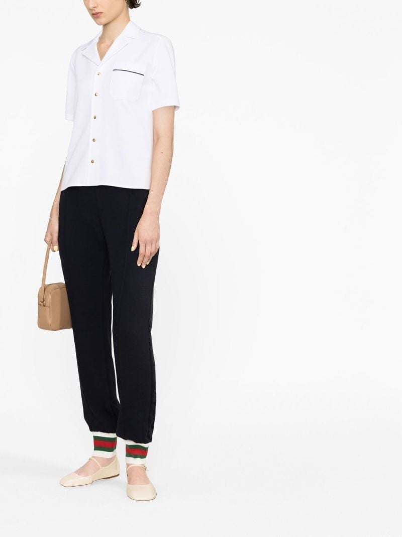 White Triomphe Short Sleeve Shirt
