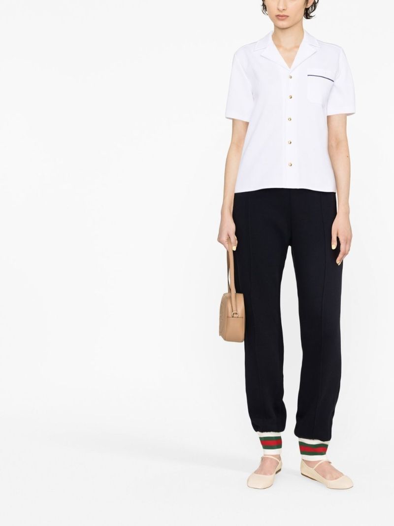 White Triomphe Short Sleeve Shirt