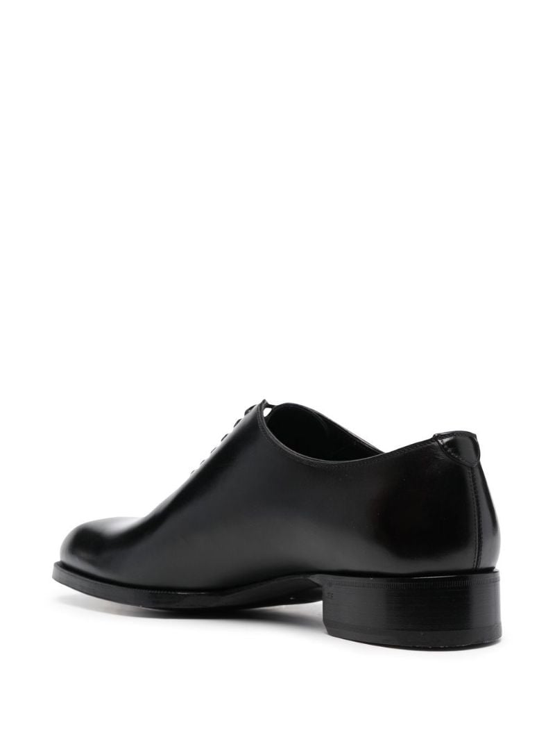 Black Lace-up Leather Oxford Shoes