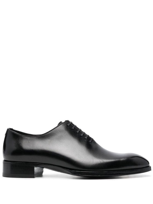 Black Lace-up Leather Oxford Shoes
