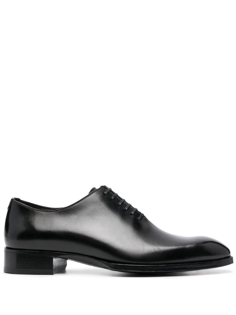 Black Lace-up Leather Oxford Shoes