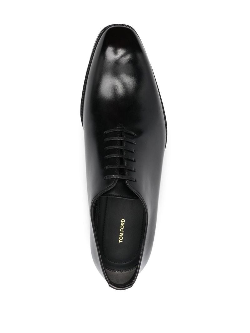 Black Lace-up Leather Oxford Shoes