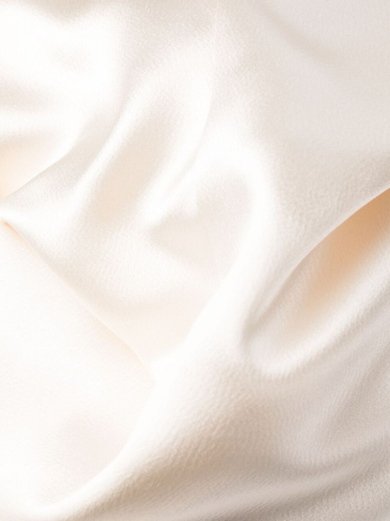 Neutral Cowl Neck Silk Gown