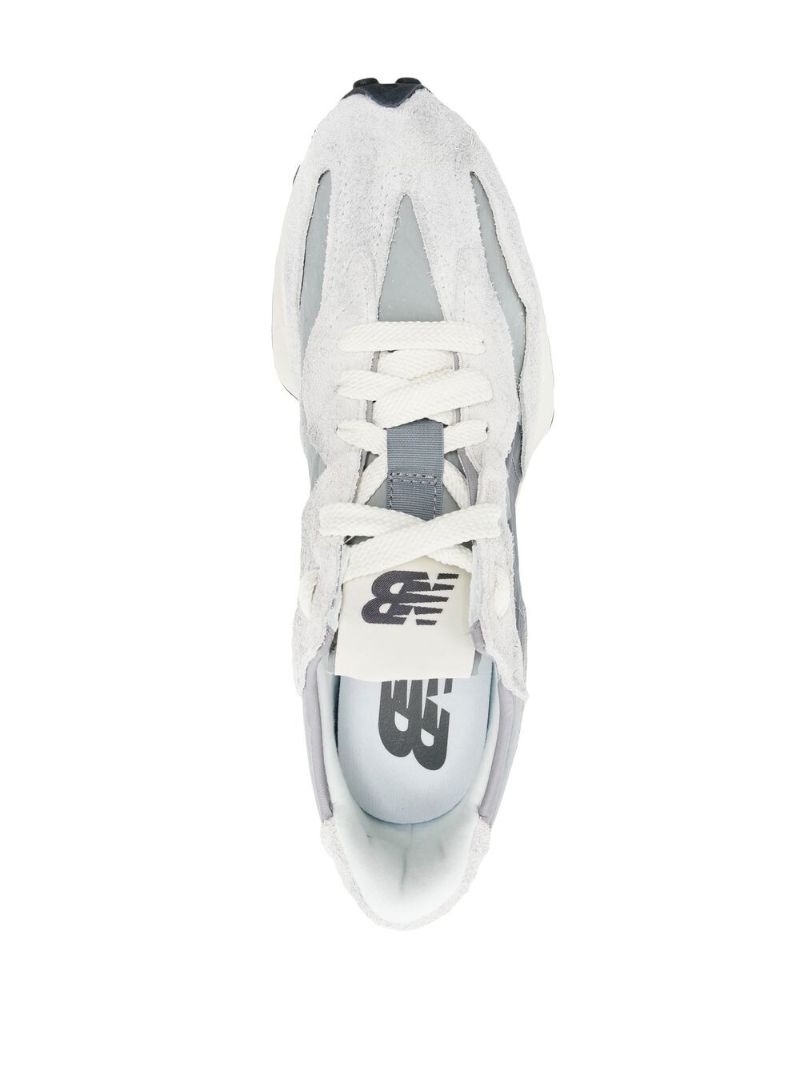 Grey Logo Print Low Top Sneakers