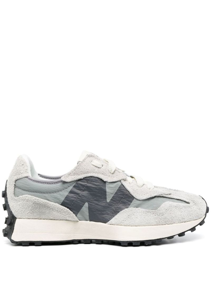 Grey Logo Print Low Top Sneakers