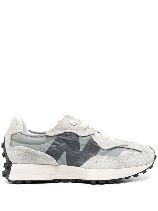 Grey Logo Print Low Top Sneakers