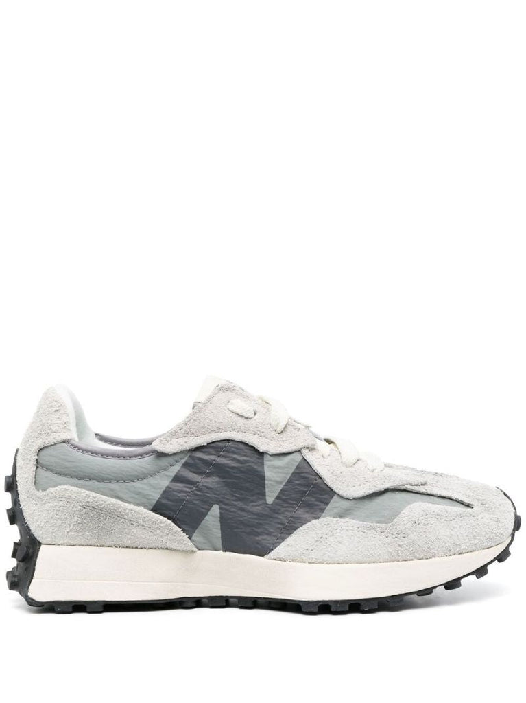 Grey Logo Print Low Top Sneakers