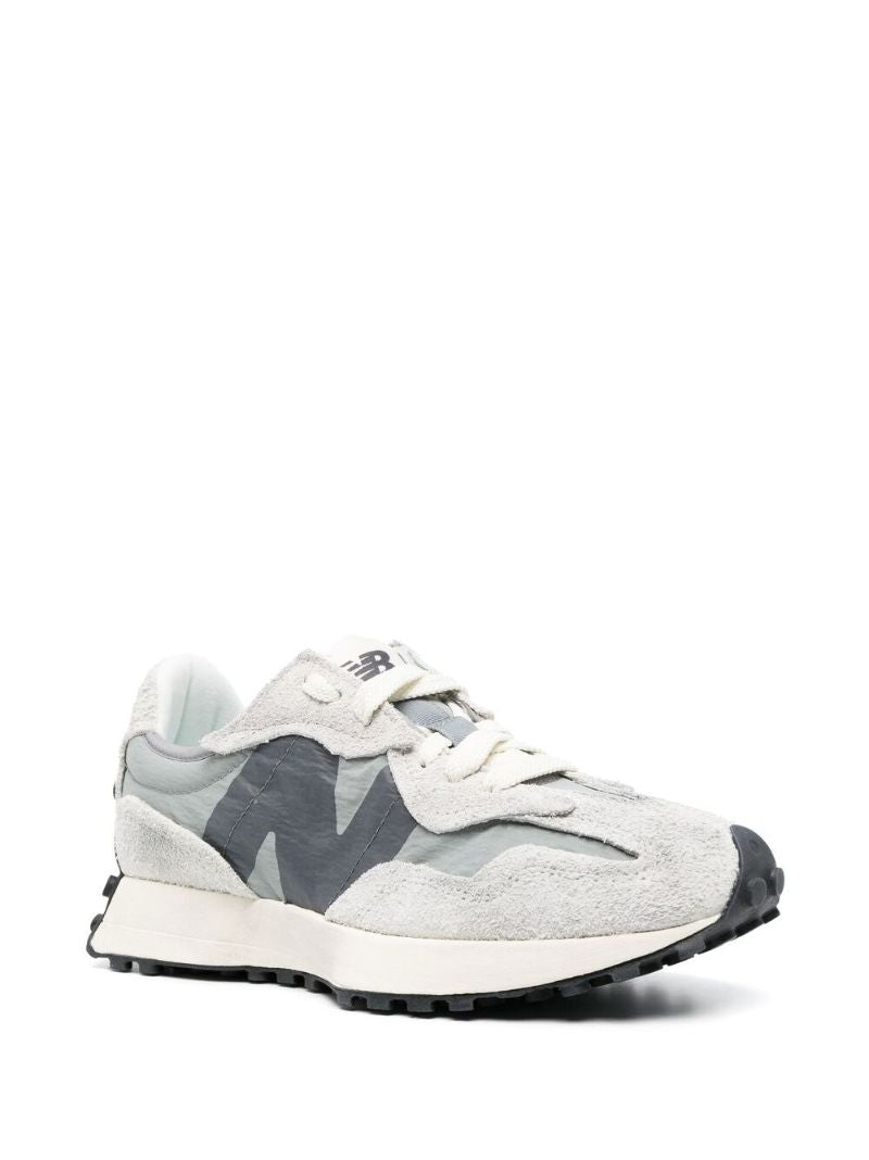 Grey Logo Print Low Top Sneakers