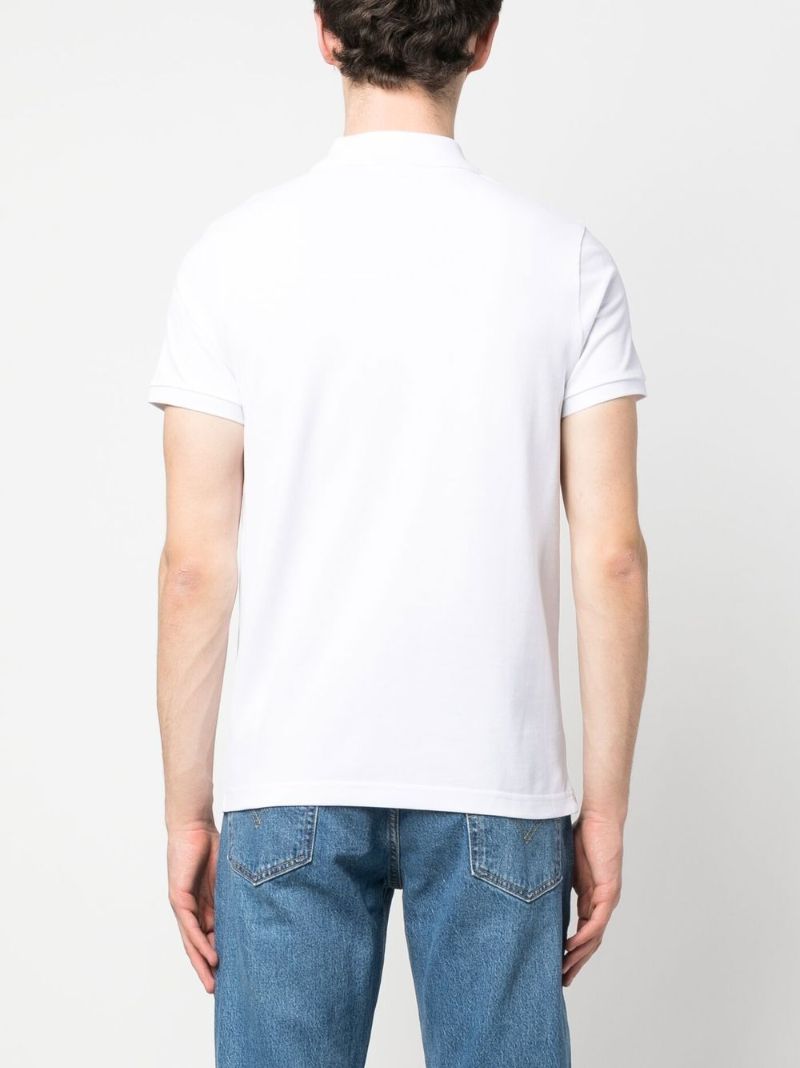 White Logo Patch Polo Shirt