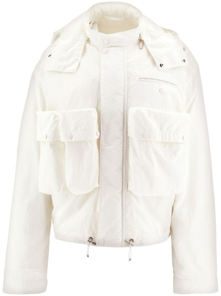 White Hooded Padded Jacket