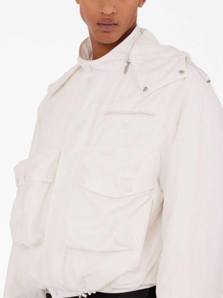 White Hooded Padded Jacket