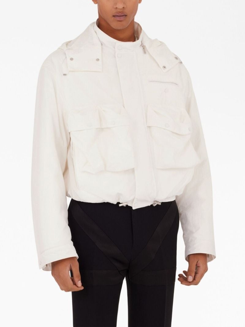 White Hooded Padded Jacket