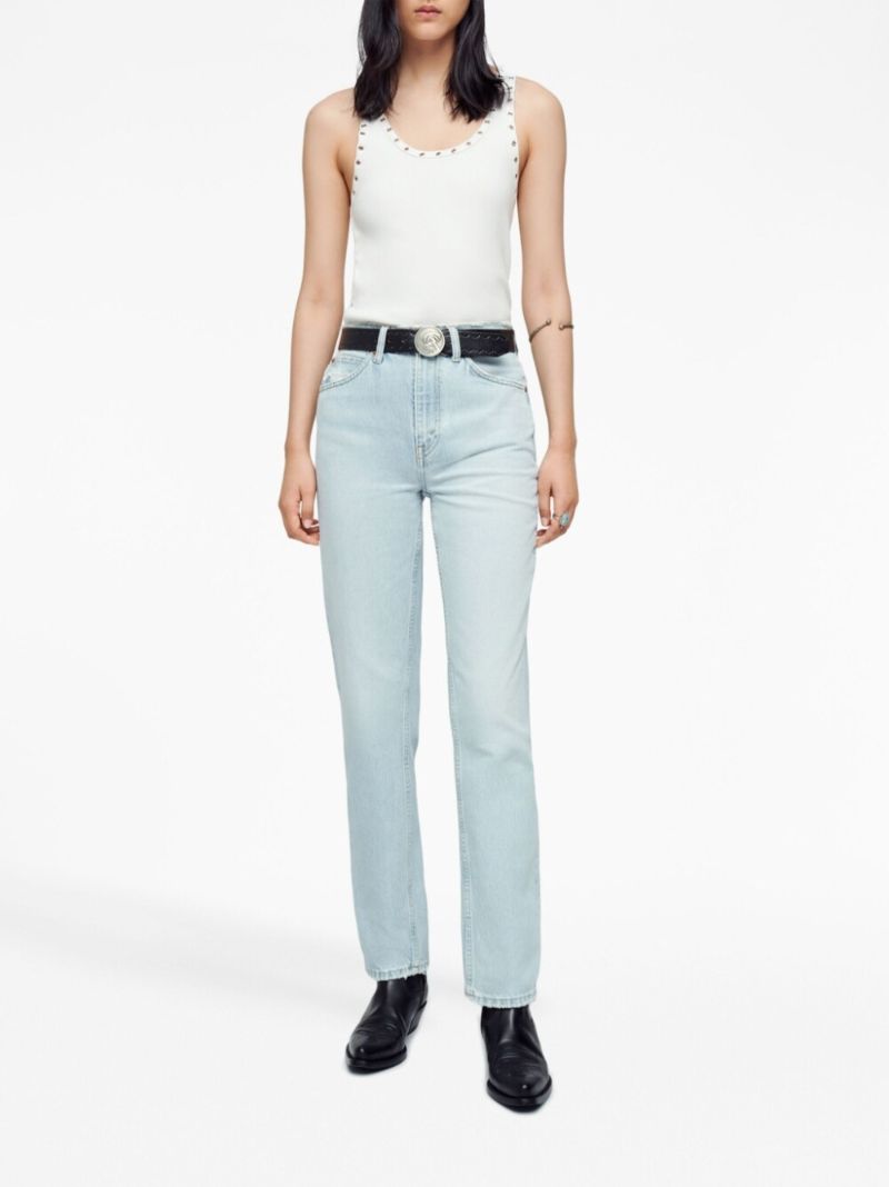 White Eyelet Tank Top
