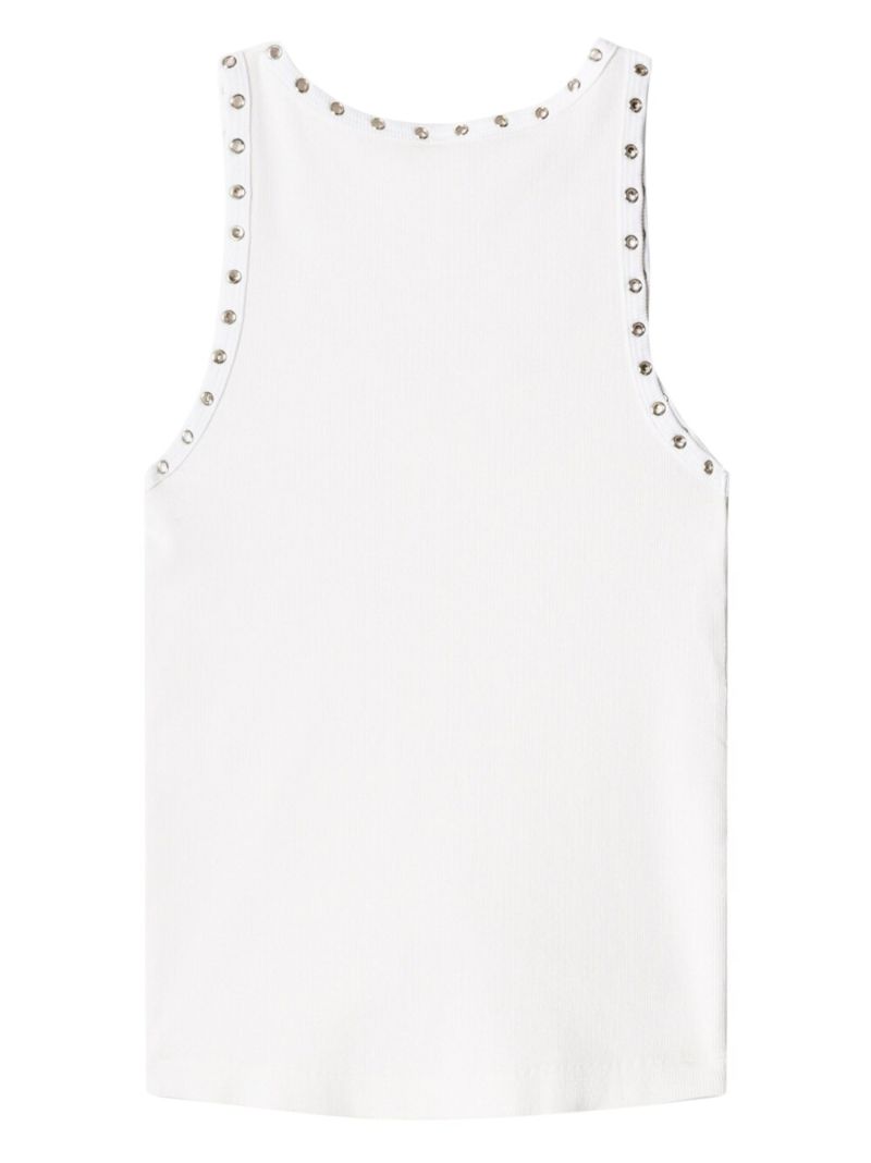 White Eyelet Tank Top
