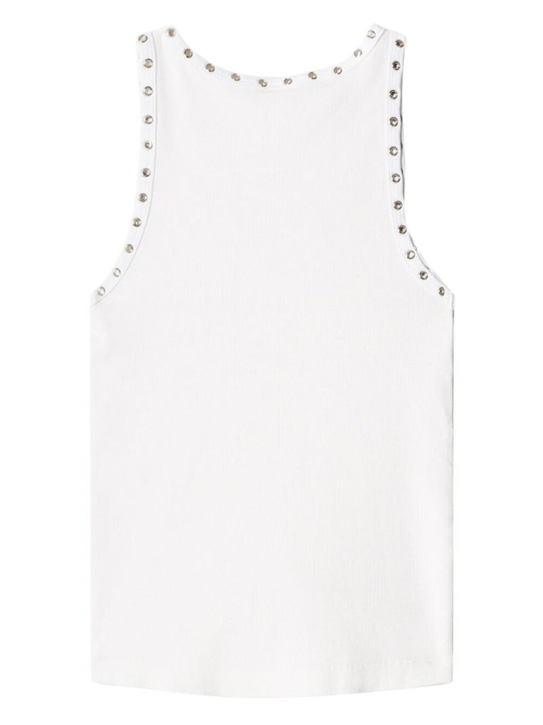 White Eyelet Tank Top