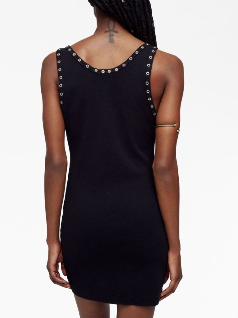 Black Eyelet Tank Dress
