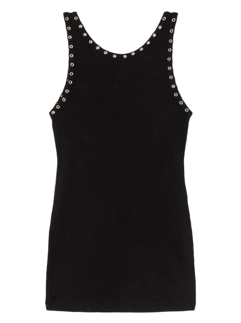 Black Eyelet Tank Dress