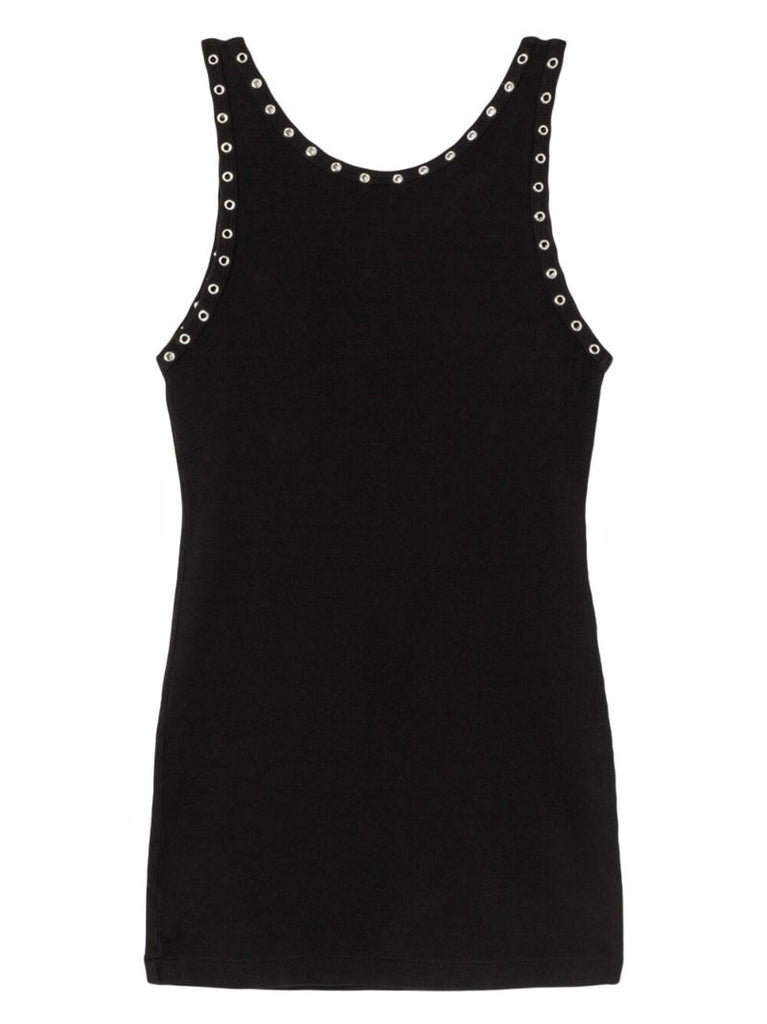 Black Eyelet Tank Dress