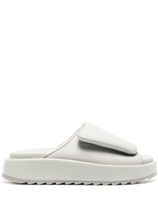 Grey Gia 1 Leather Slides