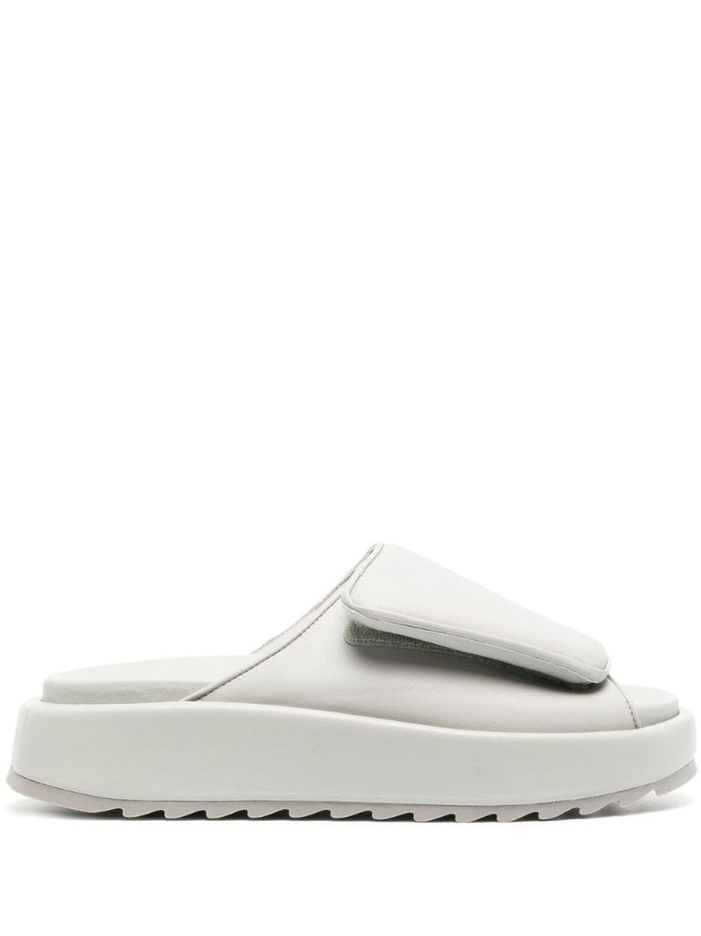 Grey Gia 1 Leather Slides