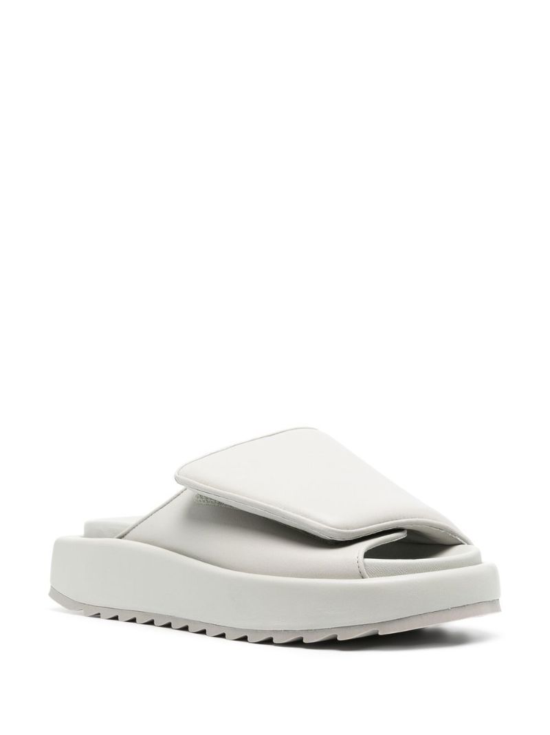 Grey Gia 1 Leather Slides