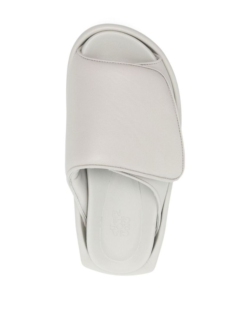 Grey Gia 1 Leather Slides