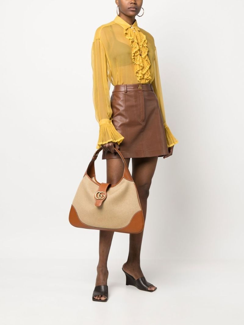 Beige Large Aphrodite Shoulder Bag