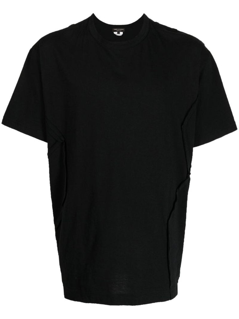 Black Cotton Short-sleeve T-shirt