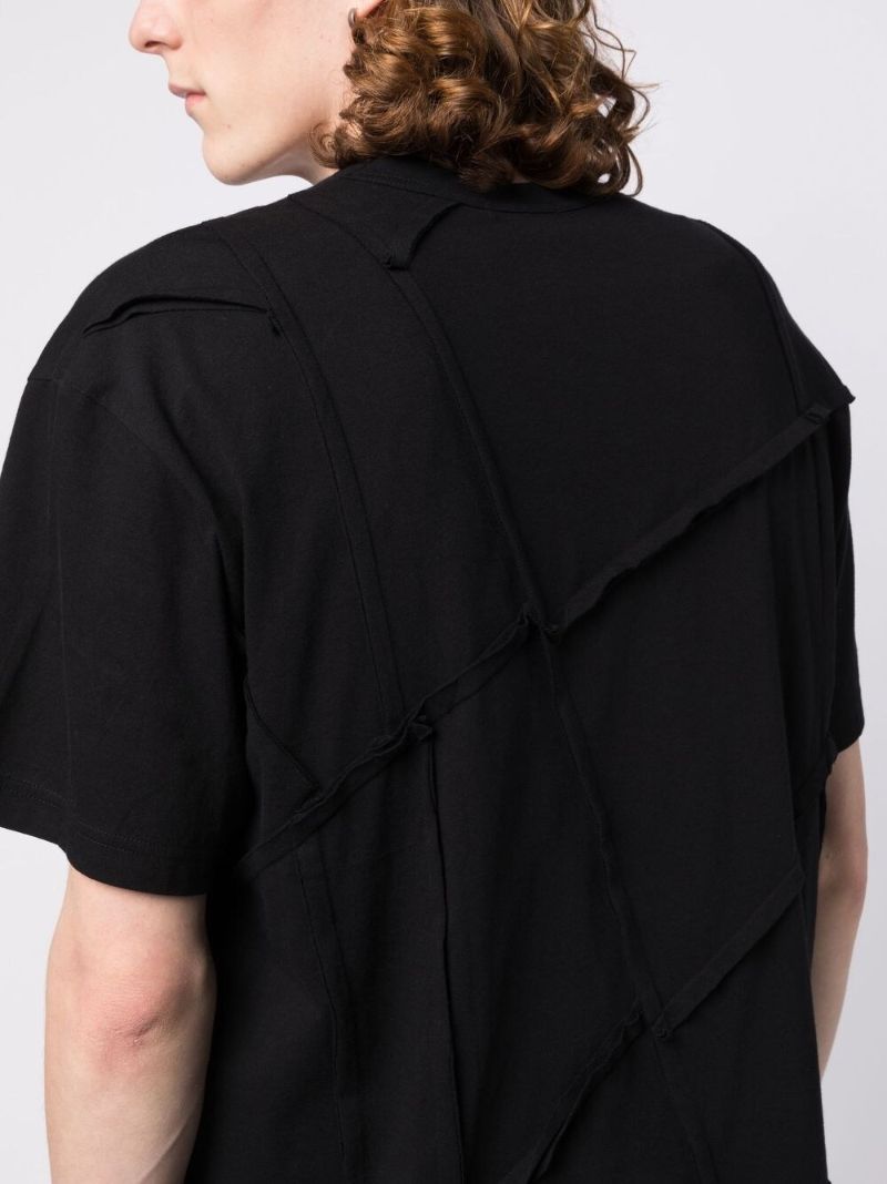 Black Cotton Short-sleeve T-shirt