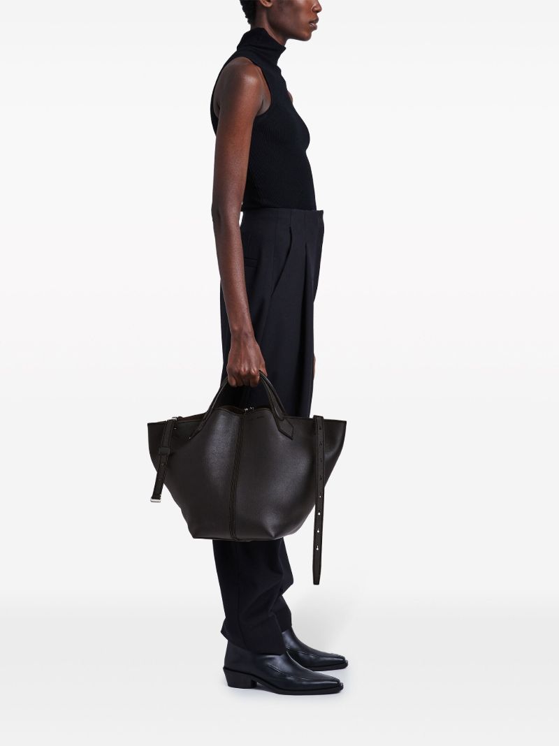 Black Chelsea Large Leather Tote Bag