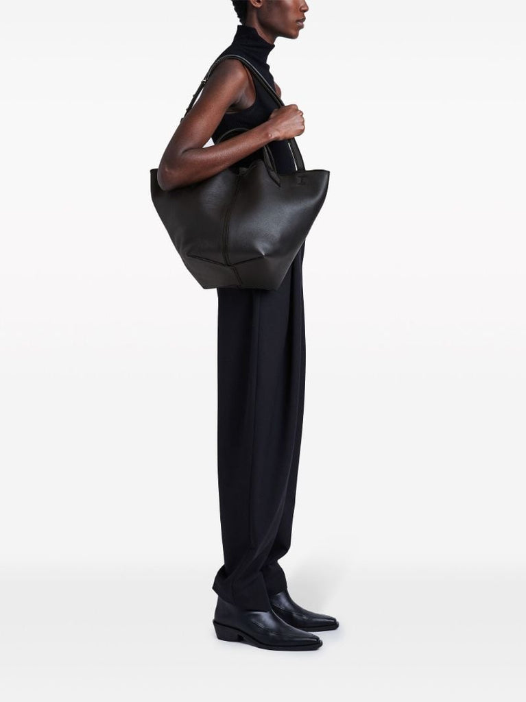 Black Chelsea Large Leather Tote Bag