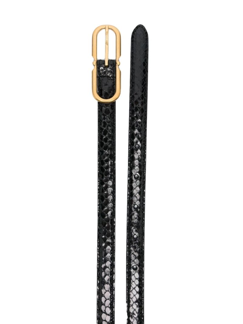 Black Runway Leather Belt
