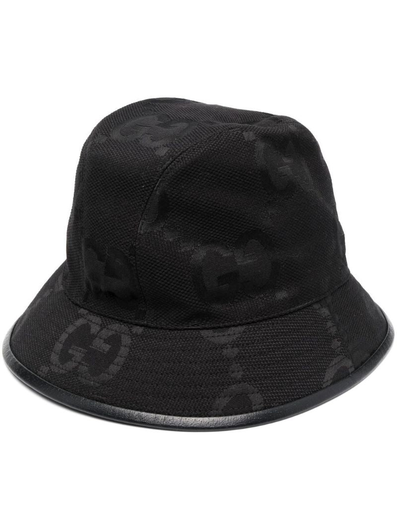 Black Logo Jacquard Bucket Hat