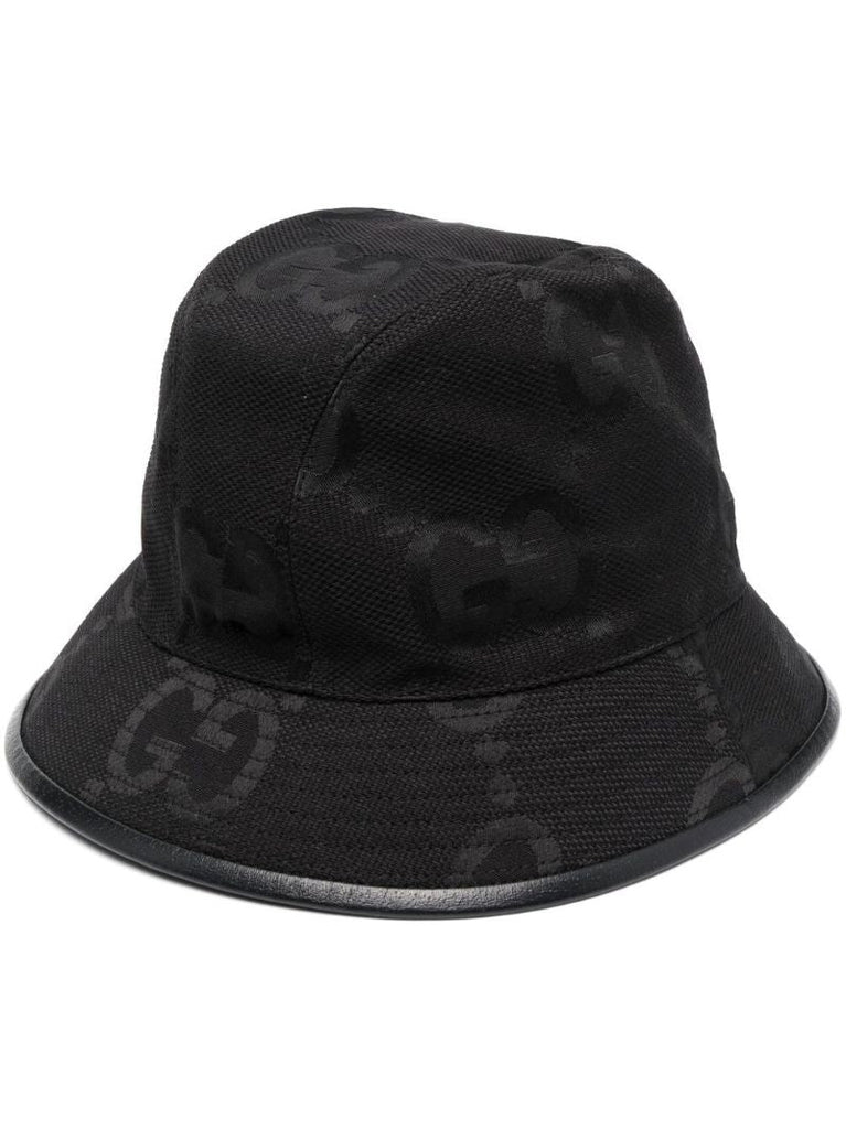 Black Logo Jacquard Bucket Hat