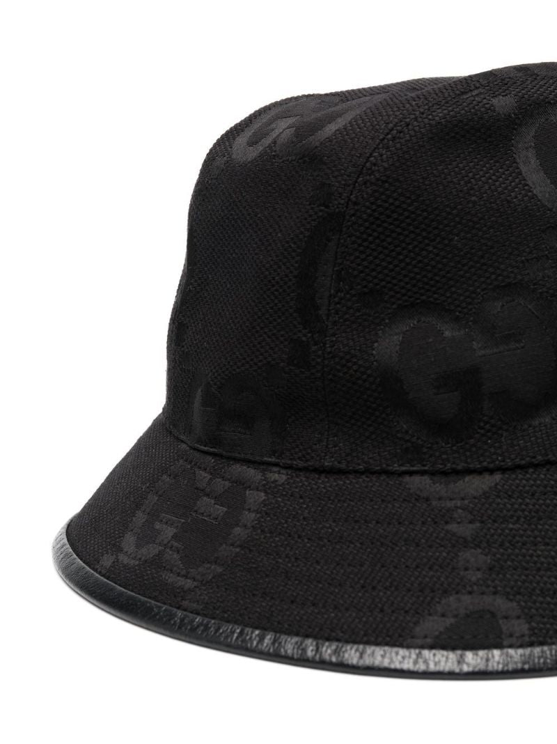 Black Logo Jacquard Bucket Hat