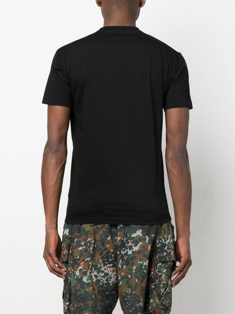Black Logo Print Cotton T-shirt
