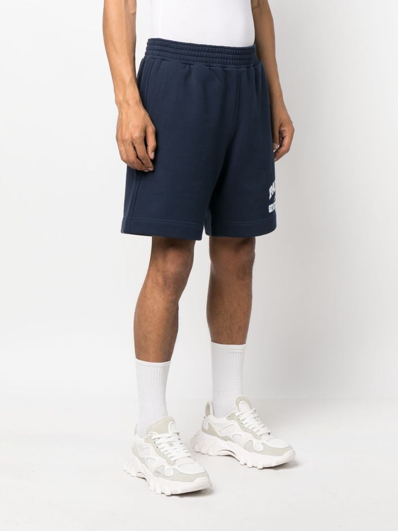 Blue Logo Print Track Shorts