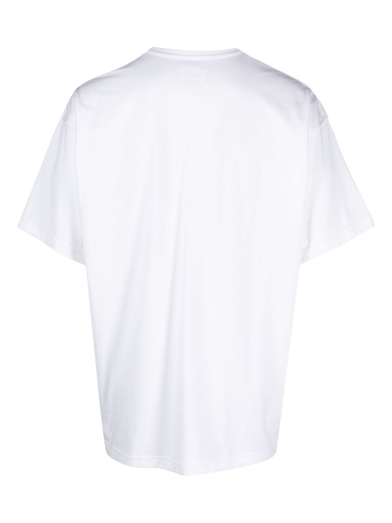 White Logo Print T-shirt