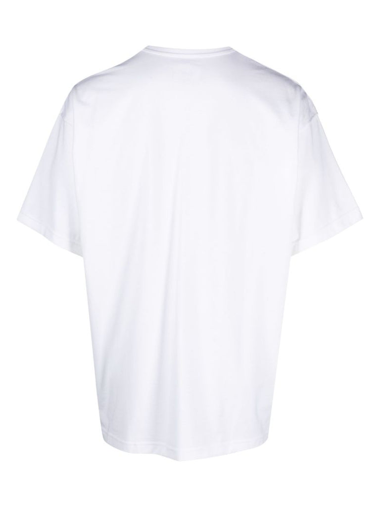 White Logo Print T-shirt