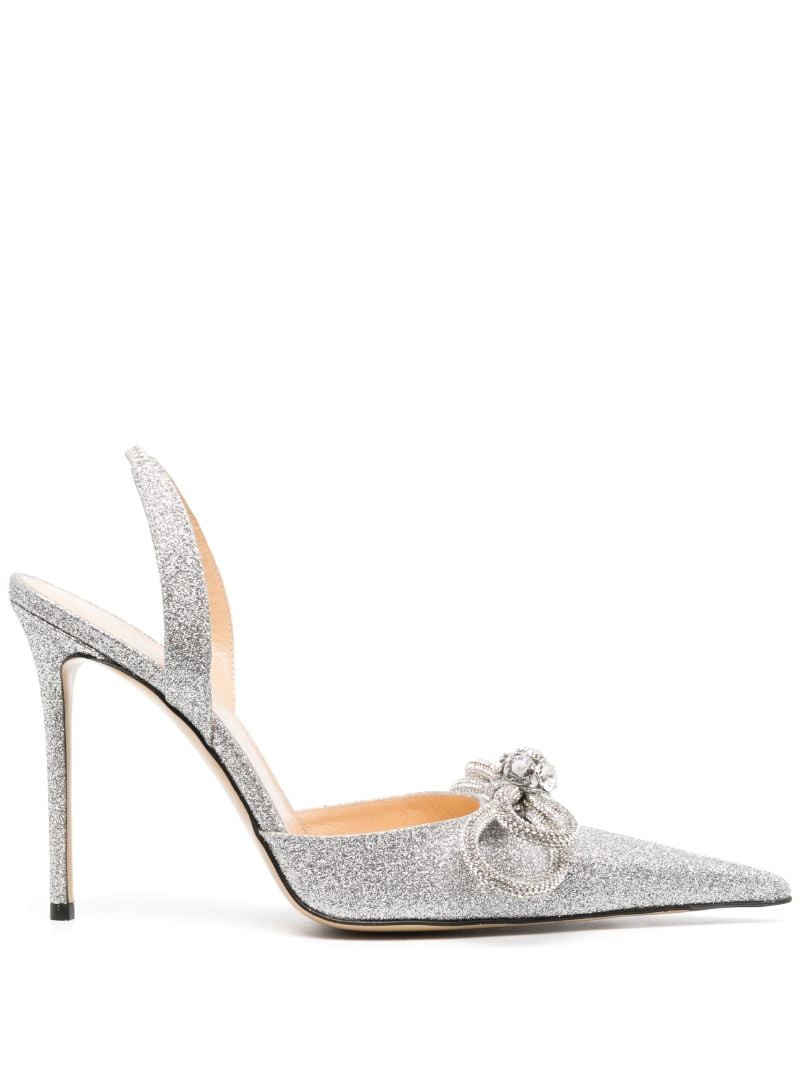 Double Bow Glitter 95mm Pumps