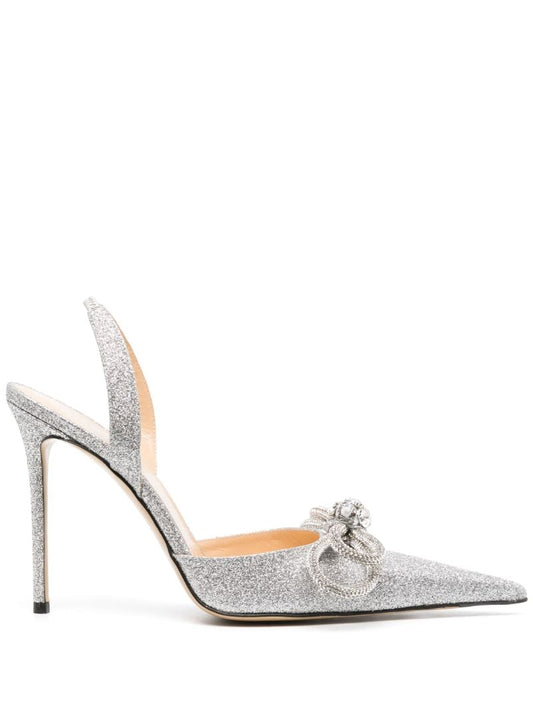 Double Bow Glitter 95mm Pumps
