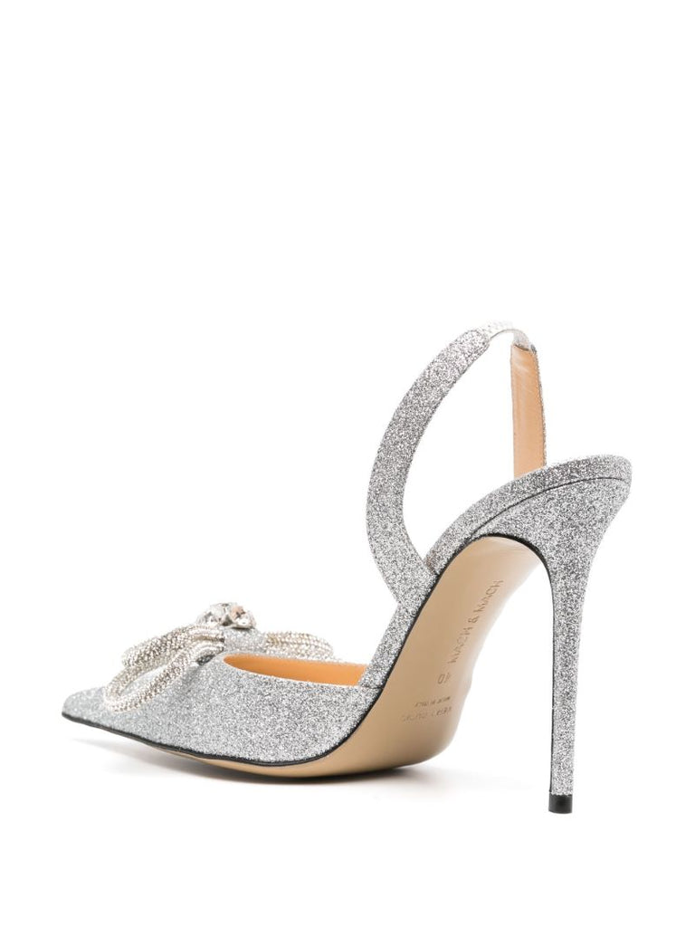 Double Bow Glitter 95mm Pumps