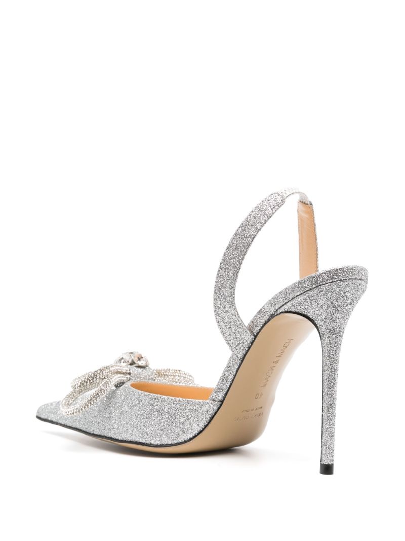 Double Bow Glitter 95mm Pumps