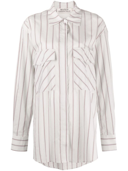 White Weekender Striped Shirt