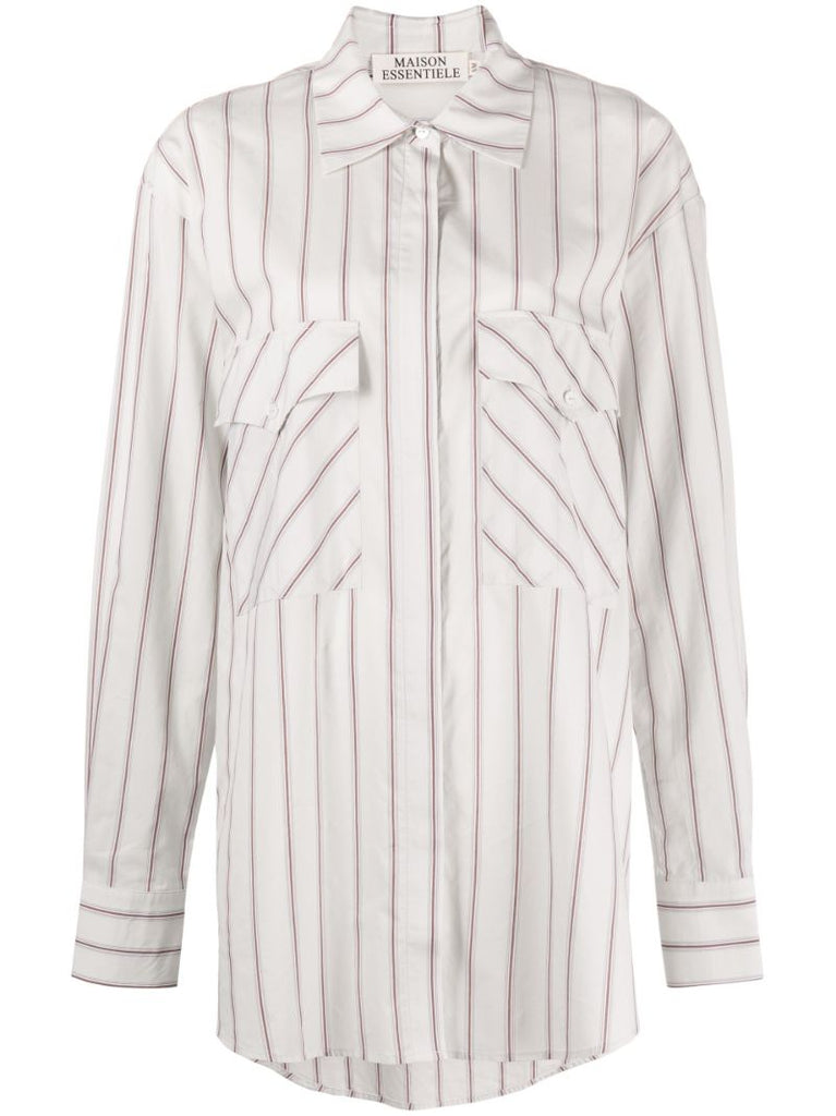 White Weekender Striped Shirt