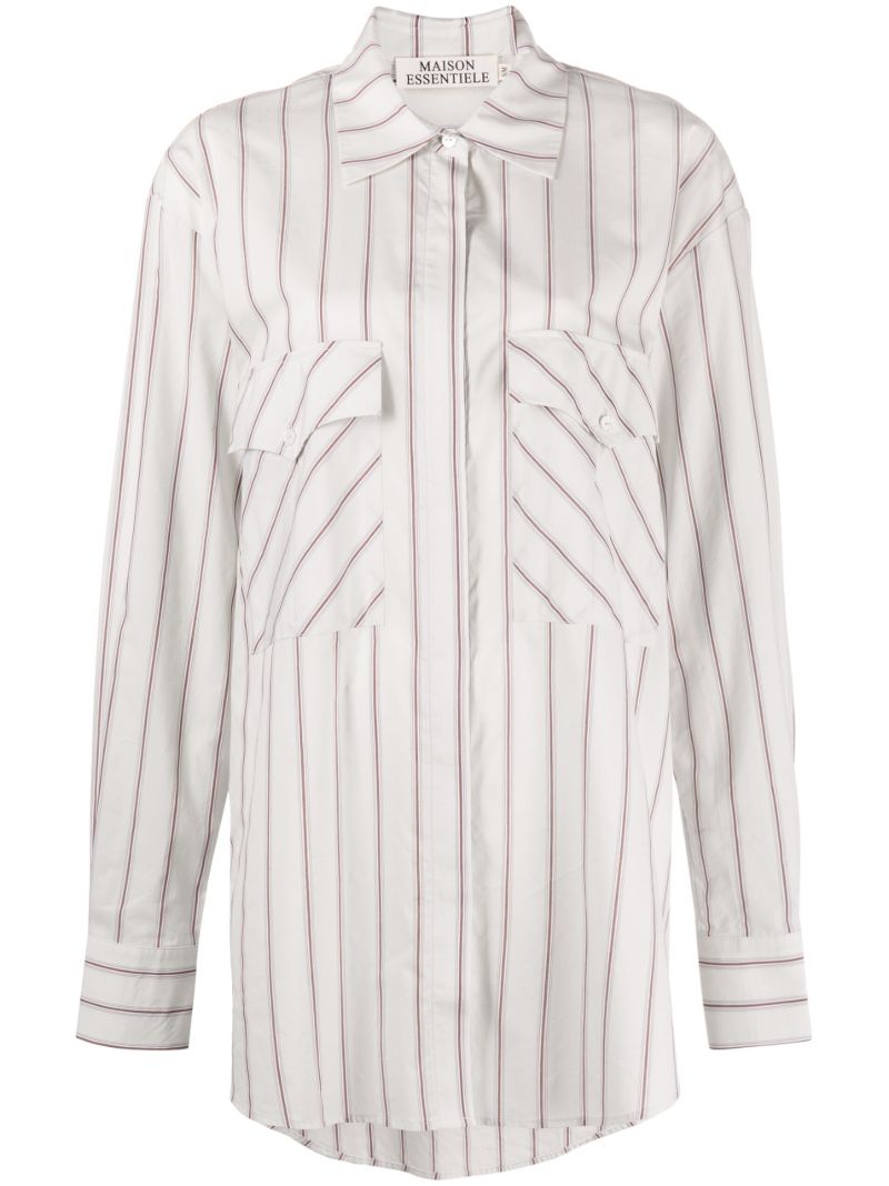White Weekender Striped Shirt