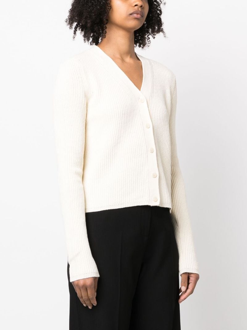 Neutral Ribbed Knit Cardigan