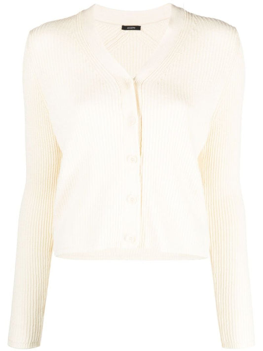 Neutral Ribbed Knit Cardigan
