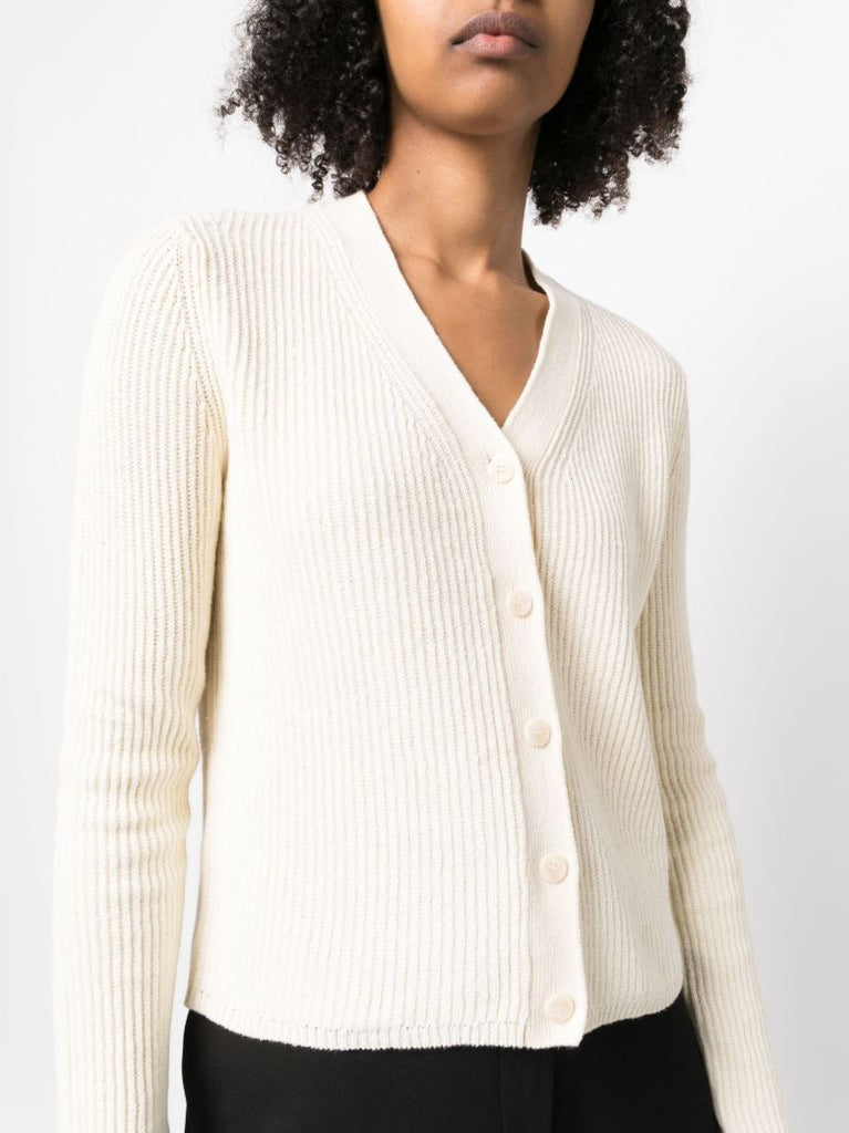 Neutral Ribbed Knit Cardigan